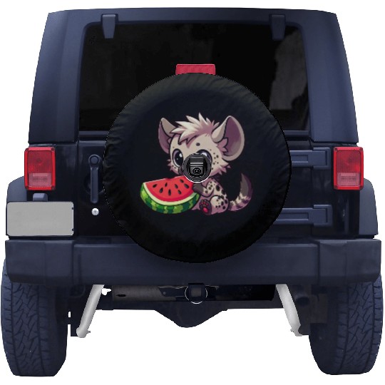 Hyena with Watermelon Summer Fruit Spare Tire Covers