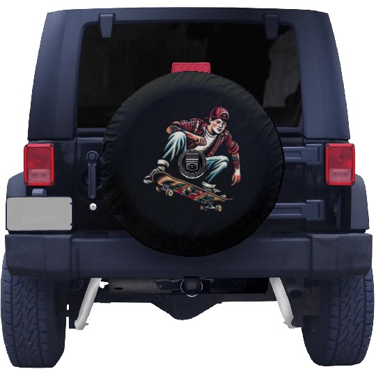 AI Old School 90s Teen Skater Spare Tire Covers