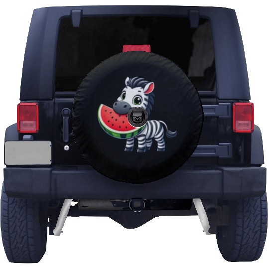 Zebra melon watermelon fruit fruity Spare Tire Covers