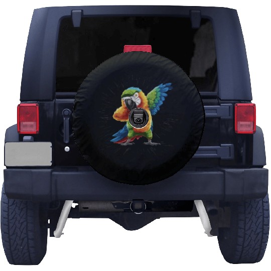 Macaw Parrot for a Bird Lover Animal Lover Spare Tire Covers