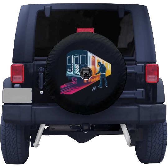 AI Teen at Subway Layup Masked Spare Tire Covers