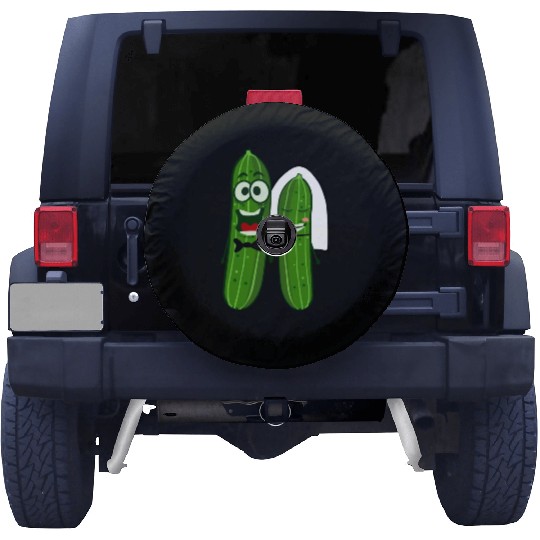 Cucumber Bride Groom Wedding Spare Tire Covers