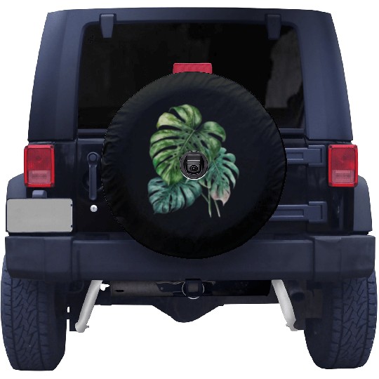 Watercolor Tropical Leaves Clipart, Tropical Leaf Spare Tire Covers