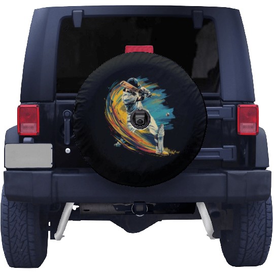 Cricket Player Sport US Spare Tire Covers