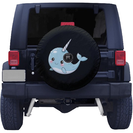 Adorable Narwhal Fantasy Encounter Spare Tire Covers