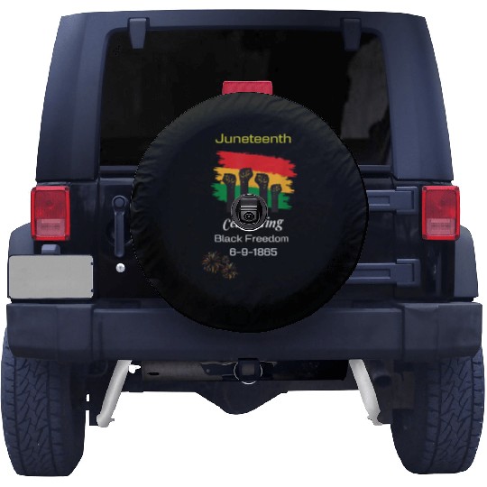 Juneteenth celebrating black freedom history Spare Tire Covers