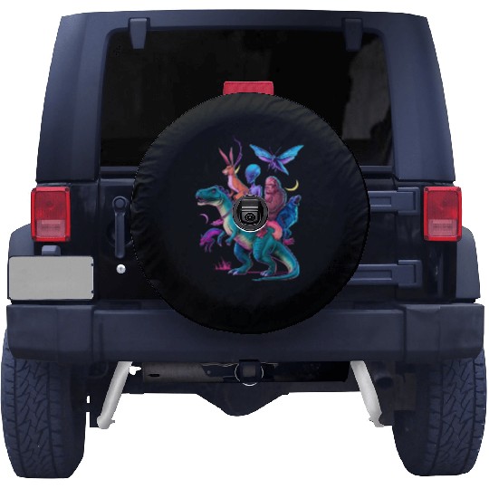 Cryptozoology Cryptid Bigfoot Jackalope Mothman Spare Tire Covers