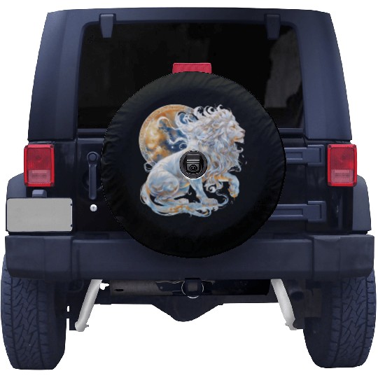 Celestial Lion Images, Mystical Lion, Night sky Spare Tire Covers
