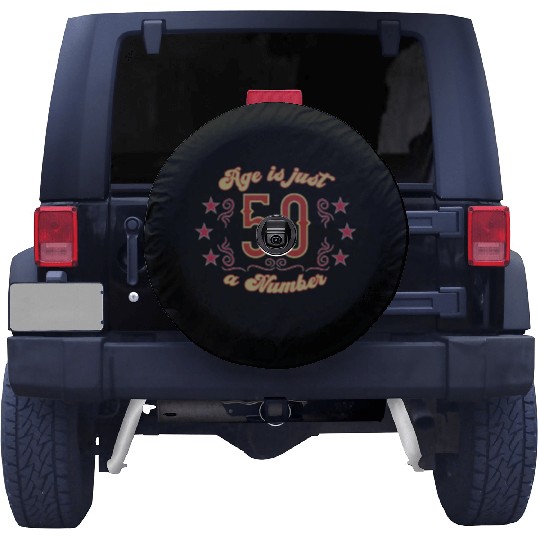 50th birthday vintage just one number Spare Tire Covers