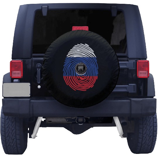 Russian fingerprint flag Spare Tire Covers