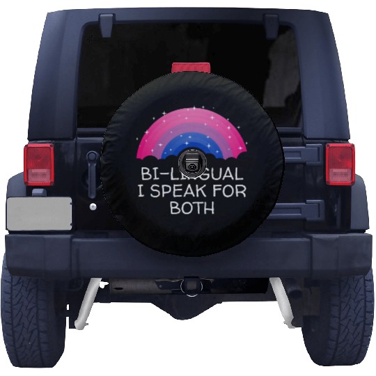 Bilingual I Speak for Both Bisexual Pride Month Bi Spare Tire Covers
