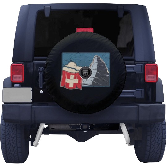 Vacation Skiing, Hiking, Mountain Switzerland Spare Tire Covers
