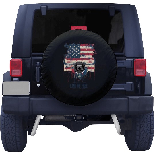 Land of the free because of the brave , 4 July Spare Tire Covers