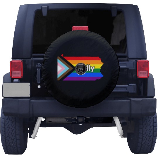 Pennsylvania Pride Ally Progress Flag Spare Tire Covers
