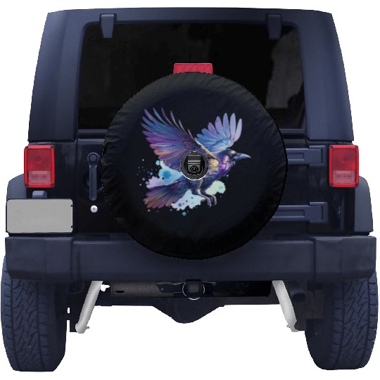 Little Raven in Flight Spare Tire Covers