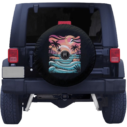 Azure Embrace Mediterranean Dreamscapes Spare Tire Covers