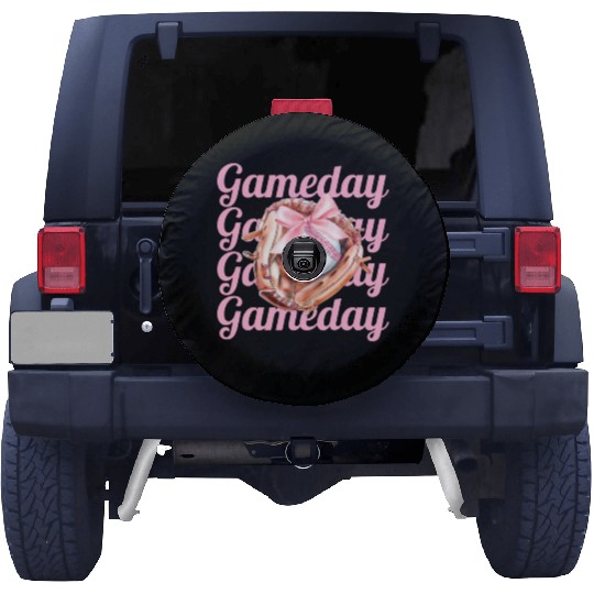 Game Day Coquette Aesthetic Baseball Glove Spare Tire Covers