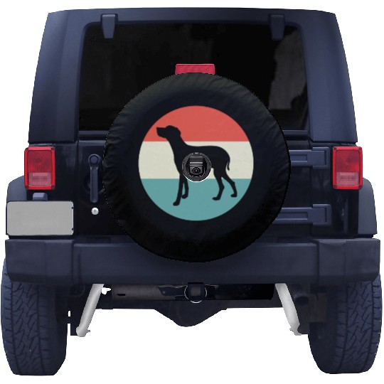 Retro Weimaraner Dog Silhouette Spare Tire Covers