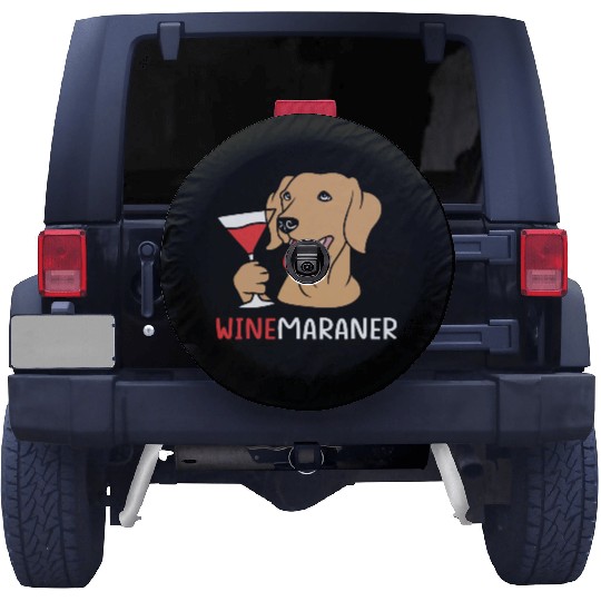 Winemaraner Dog Mom Wine Lover Funny Weimaraner Spare Tire Covers