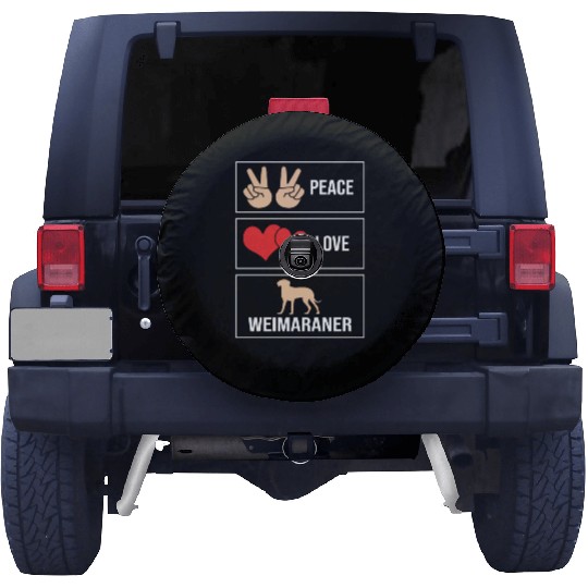 Weimaraner Dog Lover Pet Peace Love Weimaraner Spare Tire Covers
