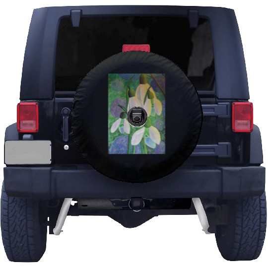 Snowdrops in Space Painting Spare Tire Covers