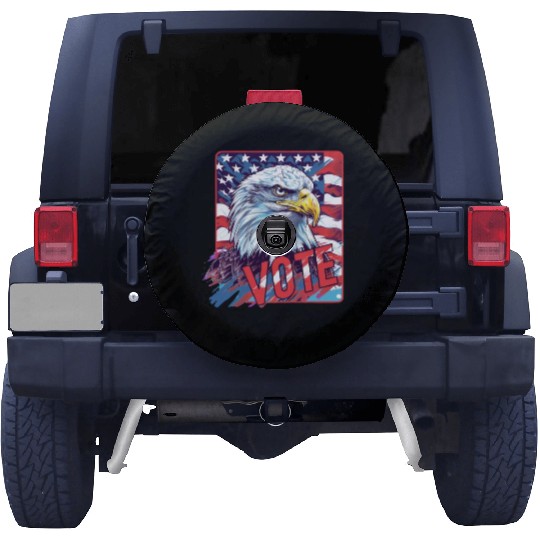 Unique Eagle American Flag Vote US Election 2024 Spare Tire Covers