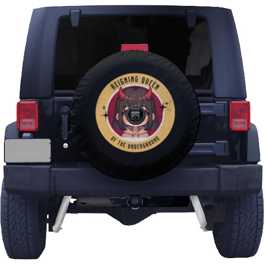 Queen of underground mean girl cute kawaii design Spare Tire Covers