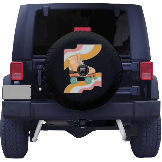 Vintage 90s Aesthetic Retro Roller Skates Spare Tire Covers