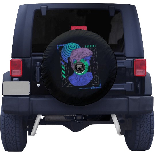Cyberpunk Style Synthwave Gaming Spare Tire Covers