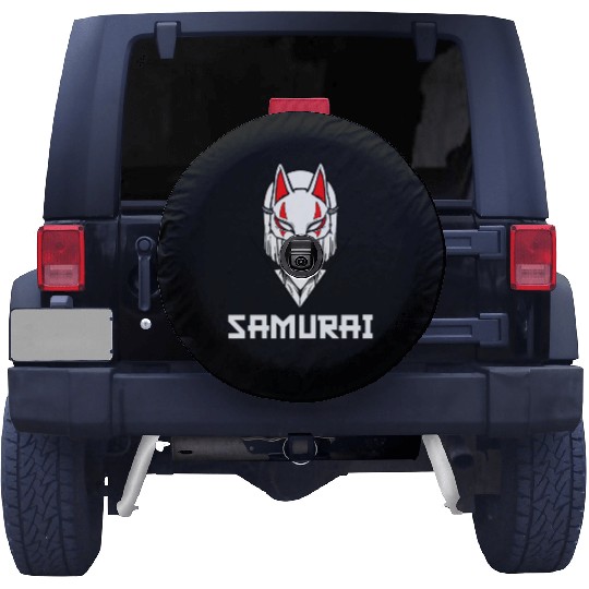 Samurai mask girl Spare Tire Covers