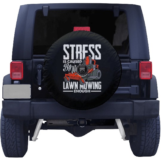 Landscaper Gardener Stress Lawn Mowing Spare Tire Covers