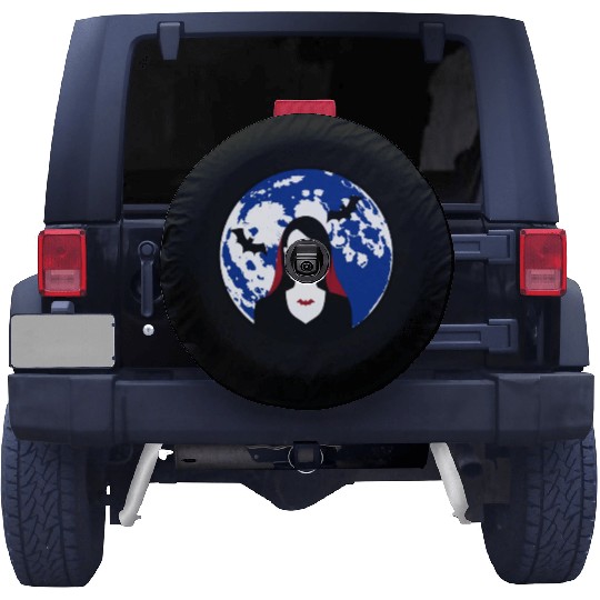 Scary Vampire Lady Halloween Spare Tire Covers girls women