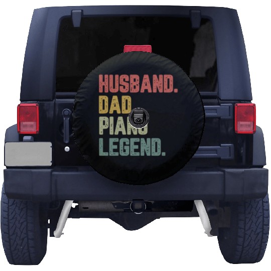 Husband Dad Piano Legend Funny Father Spare Tire Covers