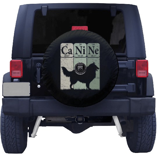 Rough Collie Periodic Table Elements Dog Lover Spare Tire Covers