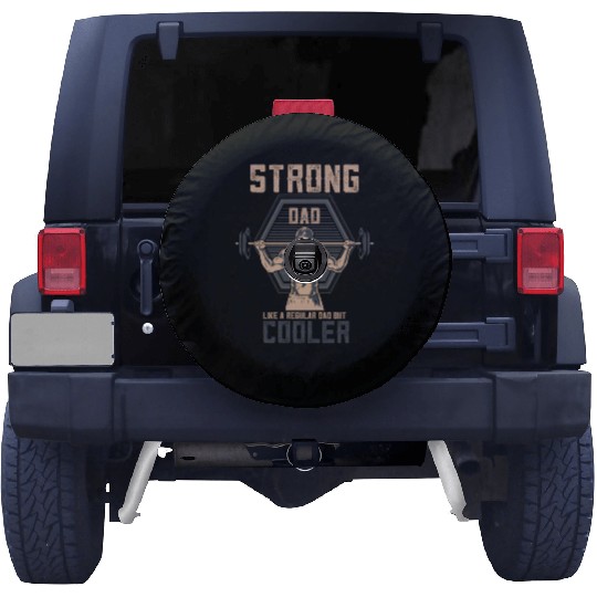 Funny Vintage Gym Dad Workout Weight Lifting Spare Tire Covers