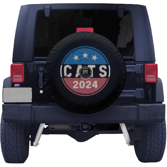 Cats For President Funny Political 2024 Election Spare Tire Covers