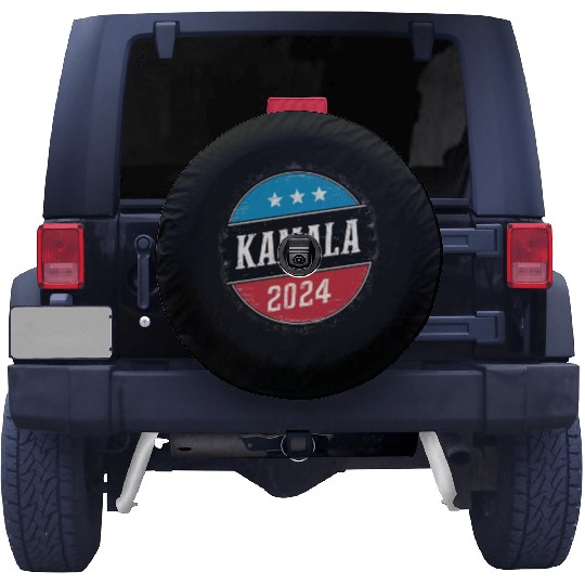 Kamala Harris 2024 Retro Button Election Spare Tire Covers