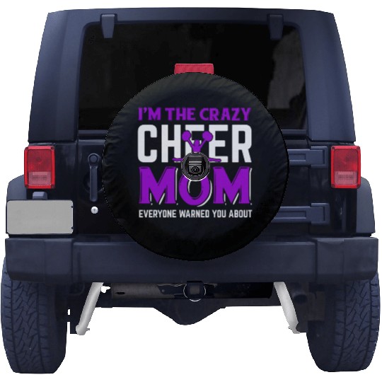 Crazy Cheer Mom Cheerleading Mommy Mother's Day Spare Tire Covers