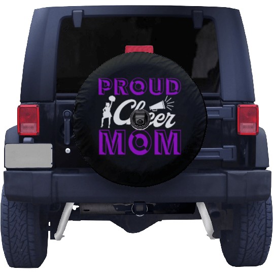 Proud Cheer Mom Cheerleading Mommy Mother's Day Spare Tire Covers