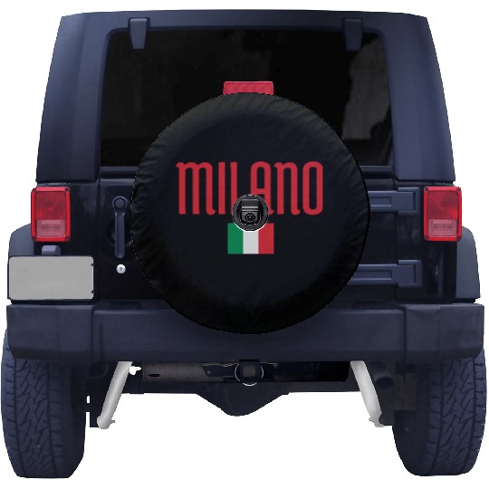 Vivid Milan Italy Flag Pattern Spare Tire Covers