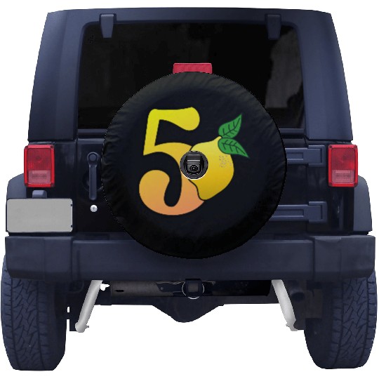 Number 50th Birthday Lemon Spare Tire Covers