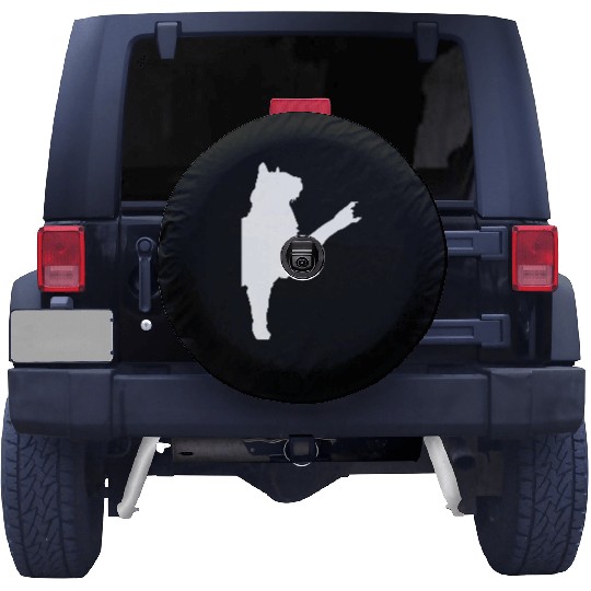 Cat Heavy Metal Hand Gesture Hard Rock Music Pet Spare Tire Covers