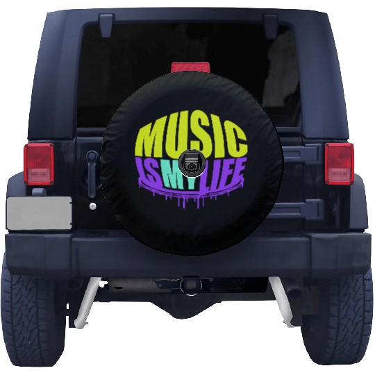 Music is my Life Love Saying Graffiti Spray Drops Spare Tire Covers