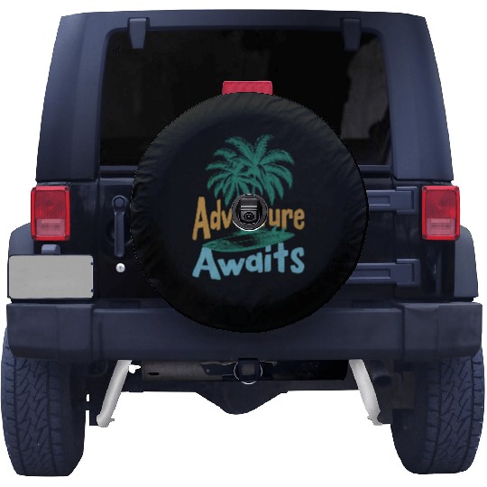 Adventure Awaits Tropical Surf Spare Tire Covers