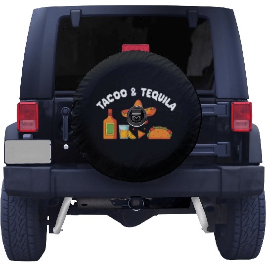 Tacos & Tequila Funny Taco Lover Saying Slogan Spare Tire Covers