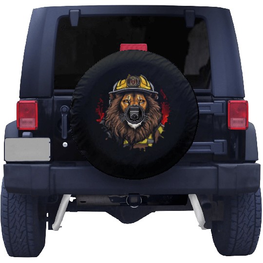 Lion Firefighter Spare Tire Covers