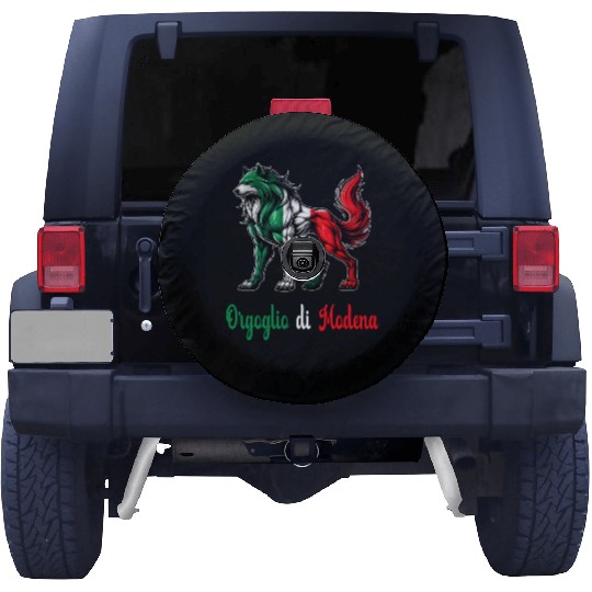 The pride of Modena Italy flag Spare Tire Covers