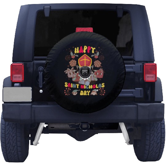 Groovy Saint Nicholas Day logo Spare Tire Covers