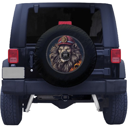 Lion Firefighter Spare Tire Covers