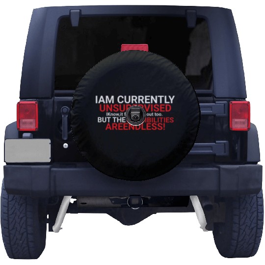 I'm Currently Unsupervised Novelty Graphic Sarcast Spare Tire Covers